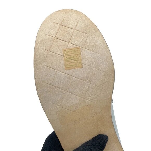 CHANEL CC logo loafers Size 37C Leather Silver - Picture 11 of 16